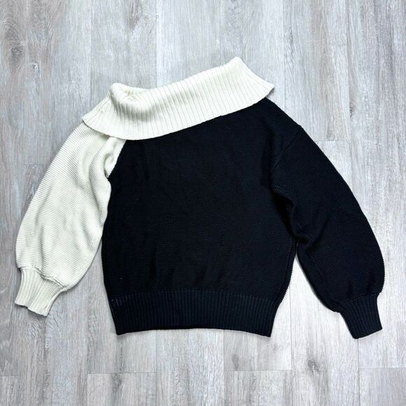 Cowl Neck One Shoulder Sweater XS - Picture 6 of 7